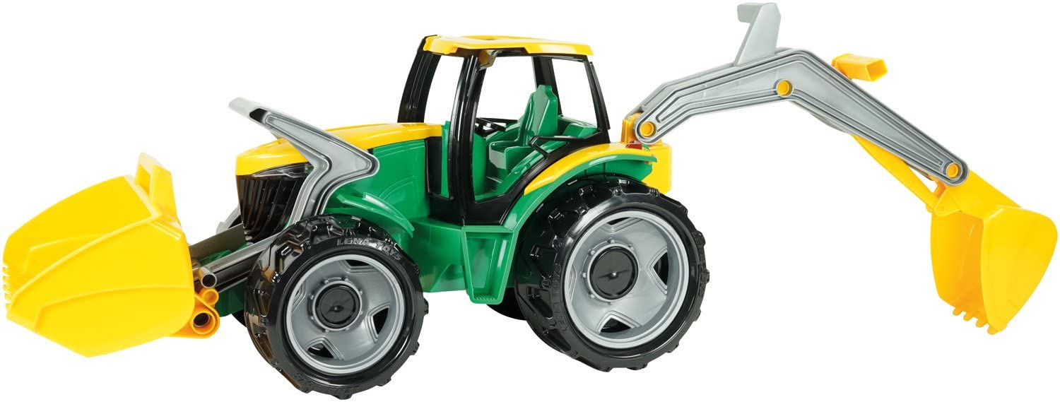 Lena Tractor With Front Loader And Shovel (Large, Green/ Yellow)