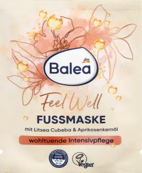 Balea Foot mask Feel Well Litsea Cubeba & Apricot Kernel Oil, 15 ml