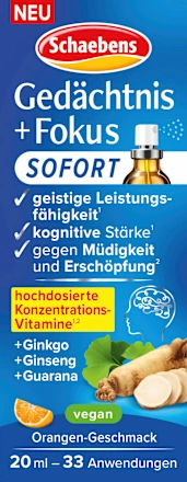 Schaebens Memory + Focus Spray, 20 ml