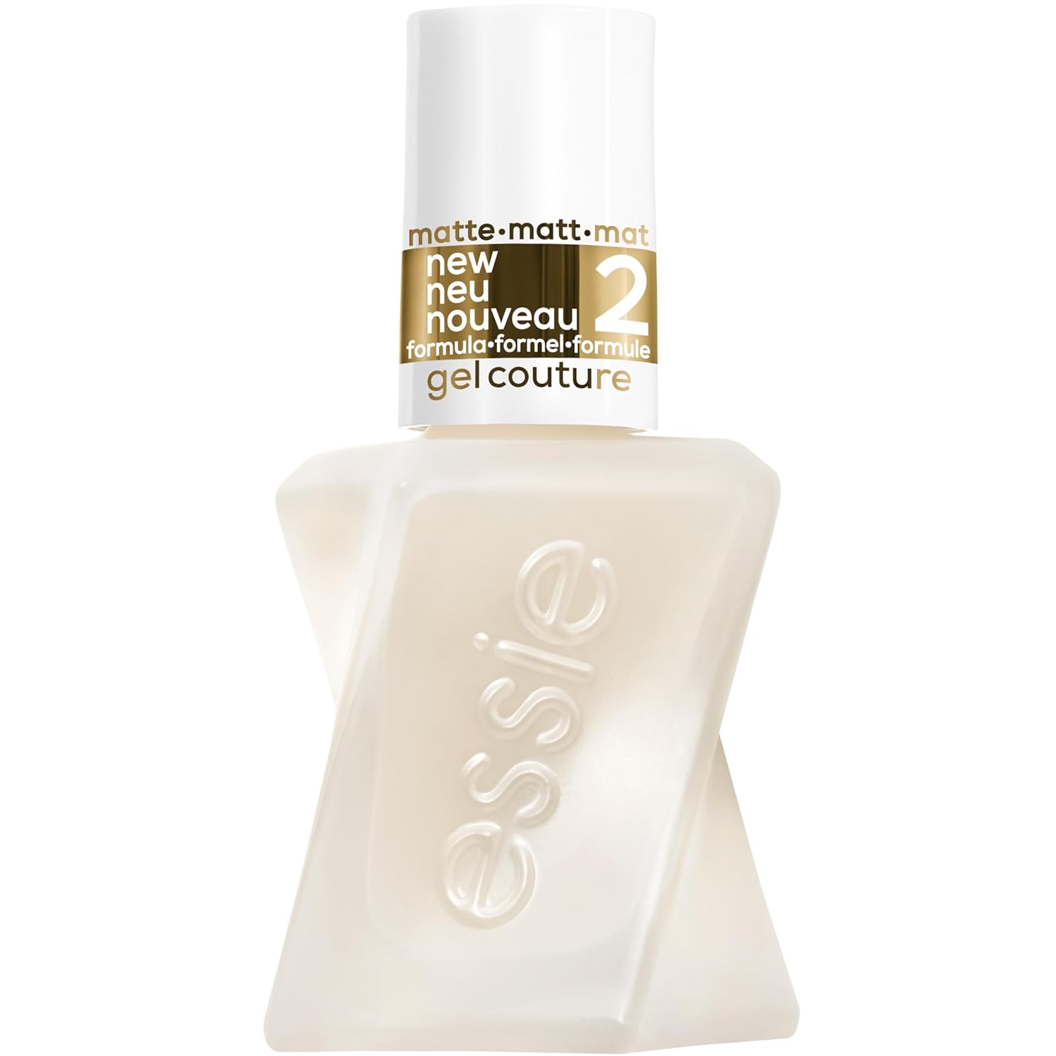 essie Long-lasting Nail Polish Matte Top Coat with Shiny Finish, Manicure without UV Light, Gel Couture, Color No. 01 Matte Top Coat, 1 x 13.5 ml