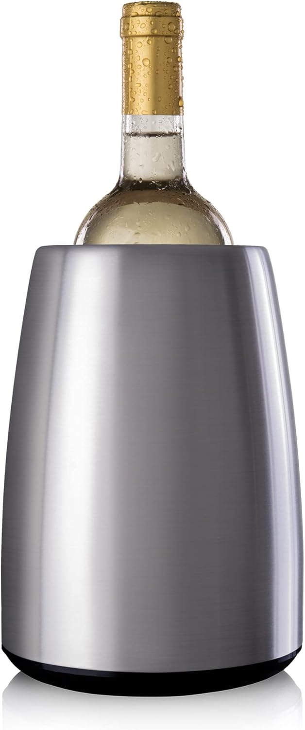 Vacu Vin 3649360 Wine Cooler Active Elegant, Stainless Steel, 208 (H) x 155 (Diameter) mm
