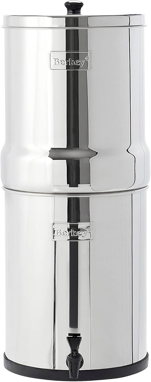 Royal Berkey Water Filter +2 Black purifiers elements Filtration System UK steel