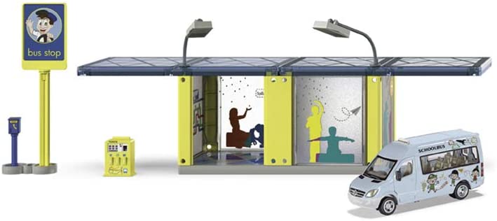 Siku 5509, Haltestelle, Kunststoff, Multicolor, Inkl. Mercedes-Benz Sprinte
