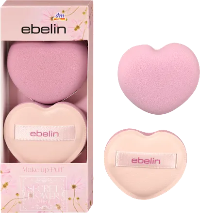 ebelin Make-up puff set Secret Flower Charm 2-piece, 1 pc