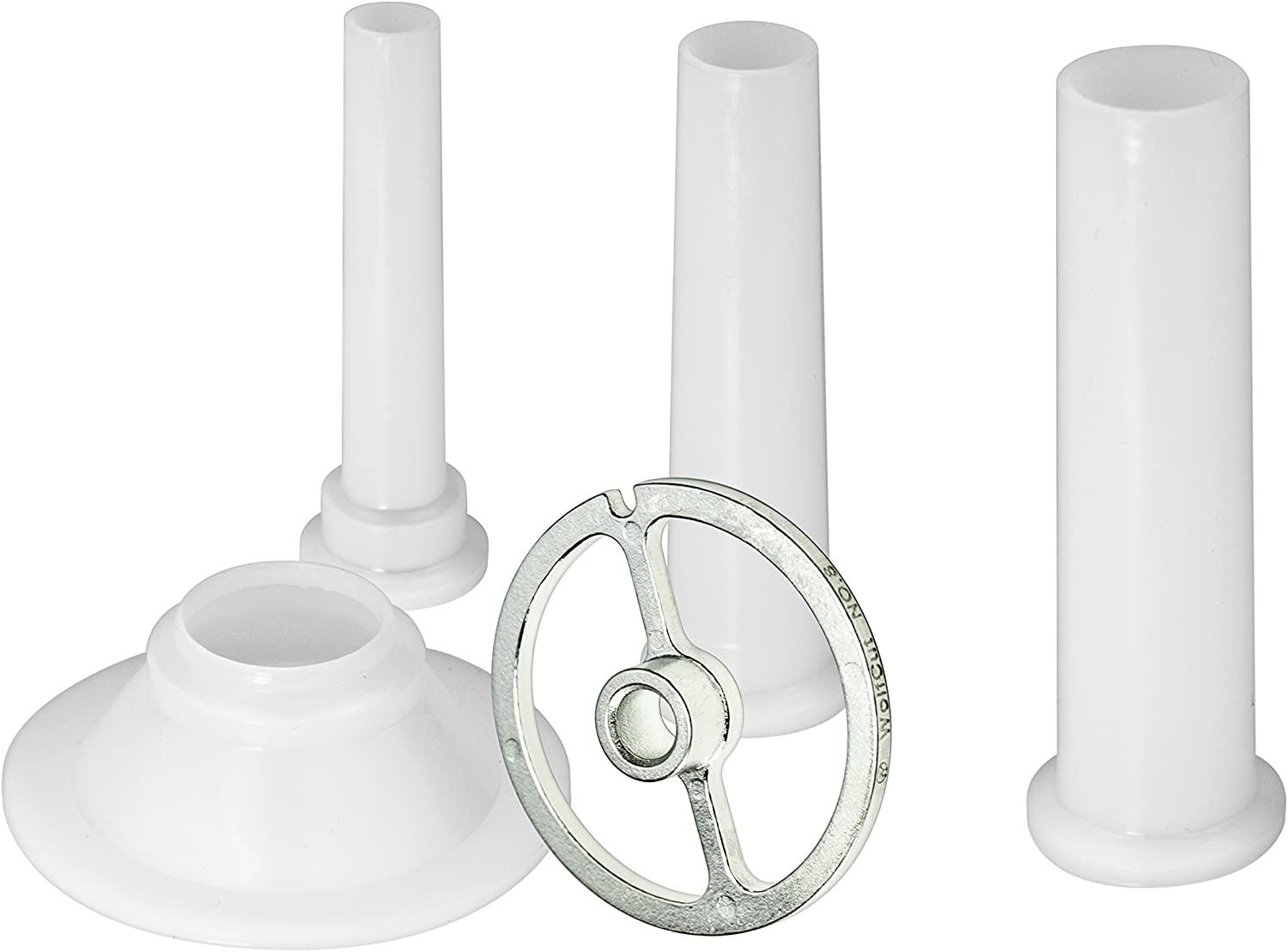 WolfCut Sausage Filler Set (Plastic Filling Tube Set + Guide Disc) Compatible with Meat Mincer Size 32