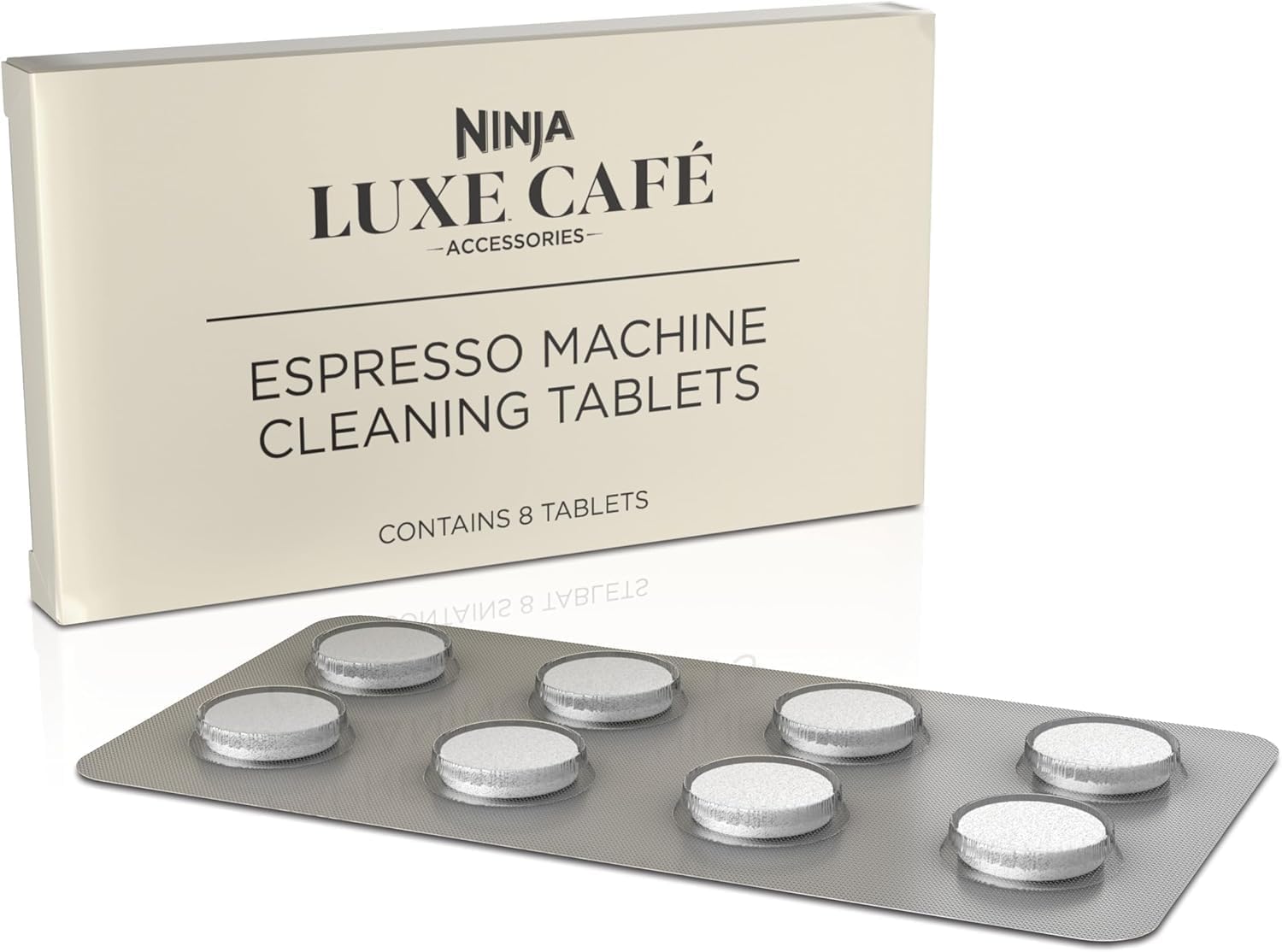 Ninja Luxe Café Espresso Machine Cleaning Tablets, 8-Pack, Espresso & Coffee Machine Cleaner, XSKCLNTBLT8EUK