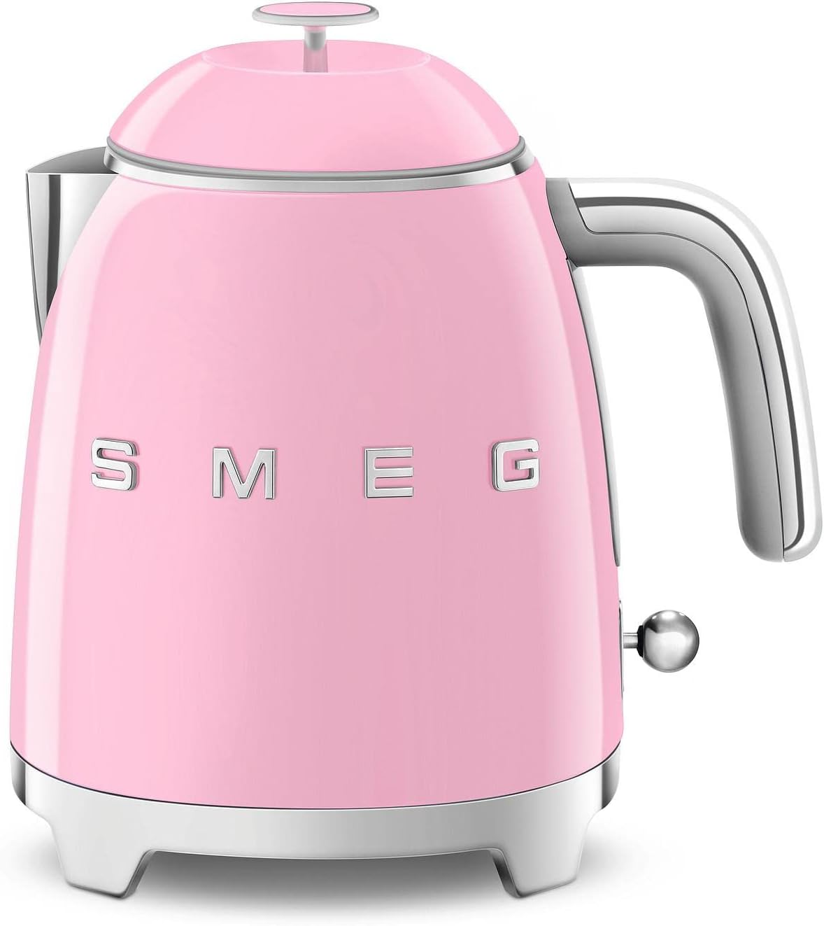Smeg, KLF05PKEU Small Electric Kettle 0.8 L, Stainless Steel Filter, Automatic Safety, Water Level Indicator, Non-Slip Base and Integrated Cable Winder, Power 1400 W, Rose
