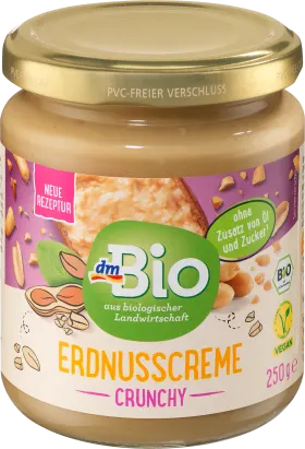 dmBio Peanut cream crunchy, 250 g