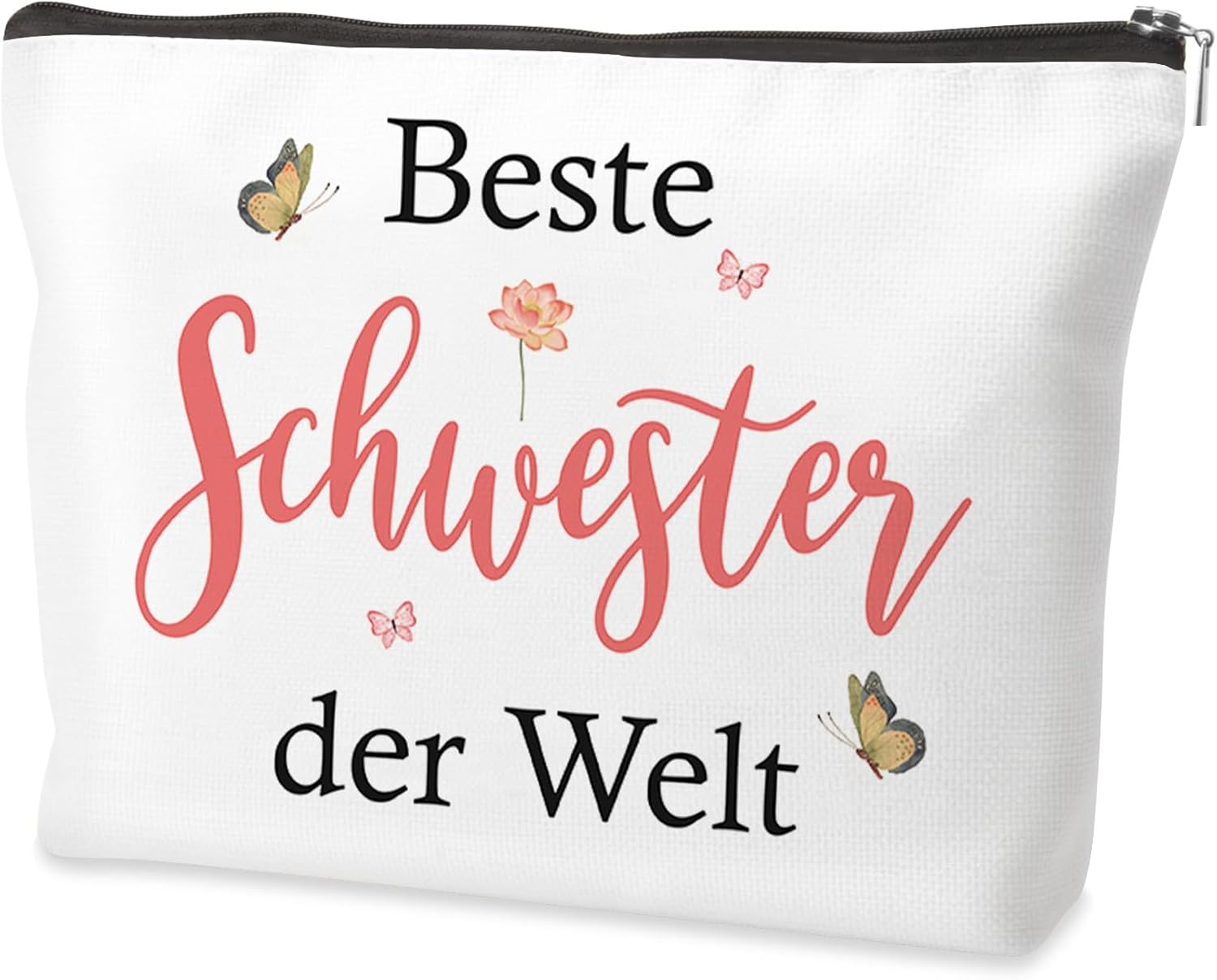 Wixelon Birthday Gift for Women, Farewell Gift Colleagues, Gift Sister, Gift Christmas, Friendship Gifts, Gift Friend, Gifts Cosmetic Bag Courage Gift, Motivational Gifts, cosmeticcase-best sister