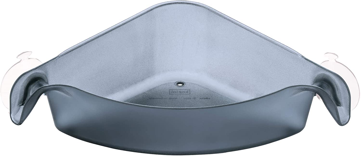 Koziol SUCTION CORNER ORGANISER, Plastic, charcoal, One Size