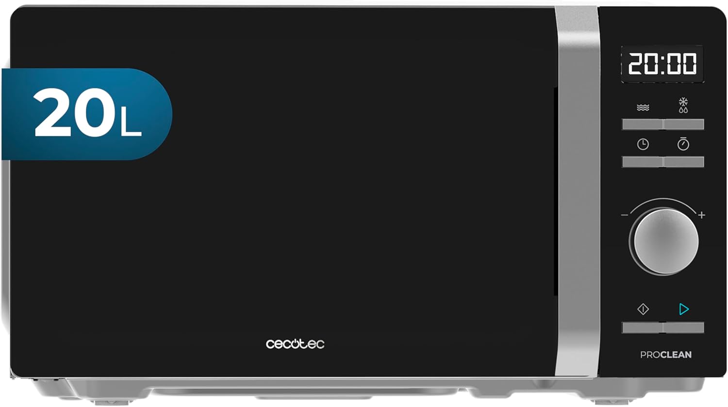 Cecotec Inverter Microwave - 19L Capacity - Defrosting, Heating and Cooking - Proclean 5010 Inverter. 700 W, 5 power levels, LED display, 245 mm turntable, timer, 8 programs