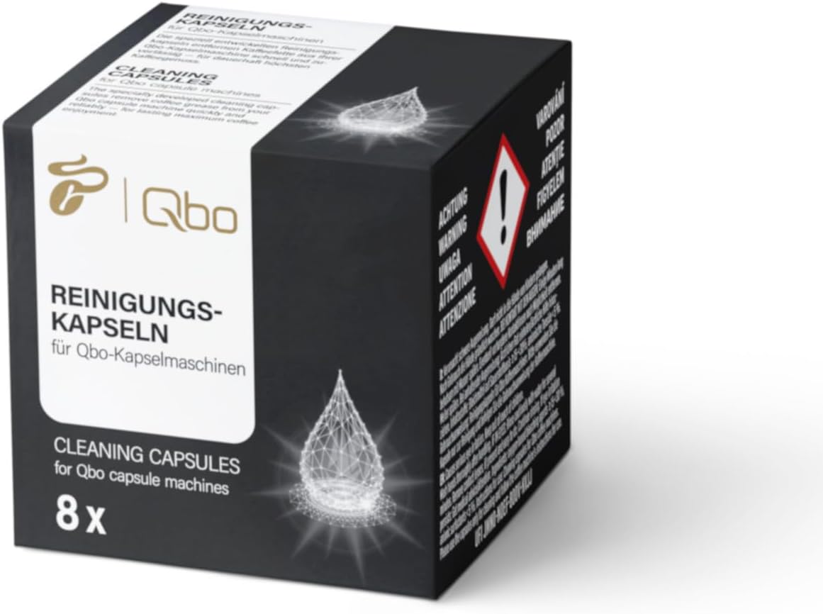 Tchibo Store Tchibo Qbo Cleaning Capsules 8 Pack Intensive Cleaning of Qbo Capsule Machines Removes Coffee Grease and Oils from Brewing Chamber and Coffee Spout Easy to Use at the Touch of a Button