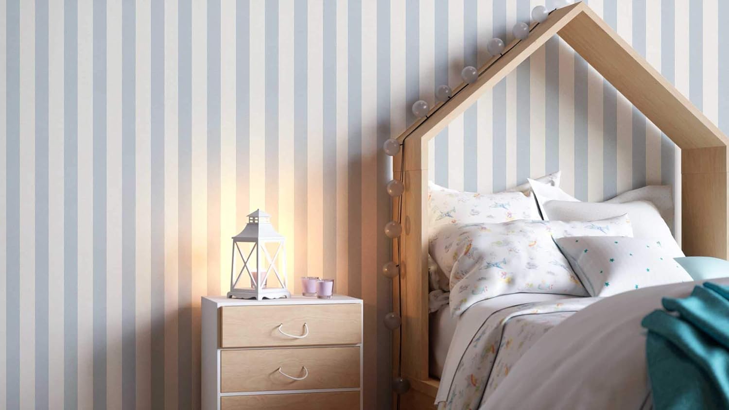 Newroom Design Newroom Childrens Wallpaper Blue Paper Wallpaper