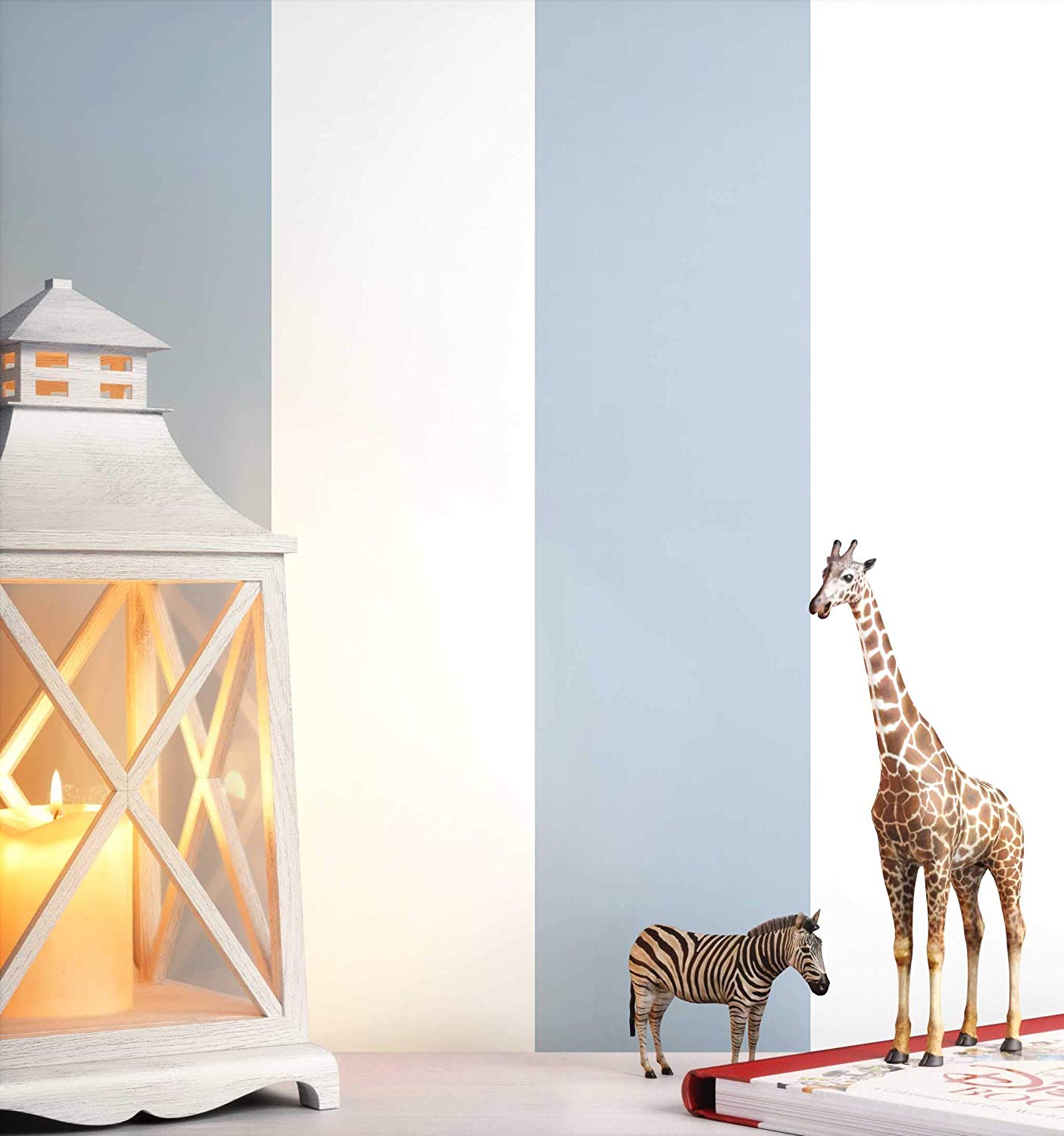 Newroom Design Newroom Childrens Wallpaper, Blue Stripes, Non-Woven Wallpaper, Childrens