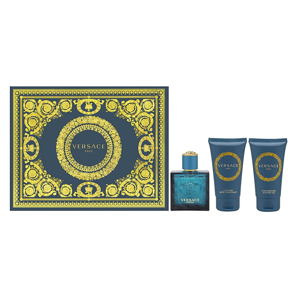 Versace Eros Eau de Toilette Spray / Shower Gel / Aftershave Balm 50 ml
