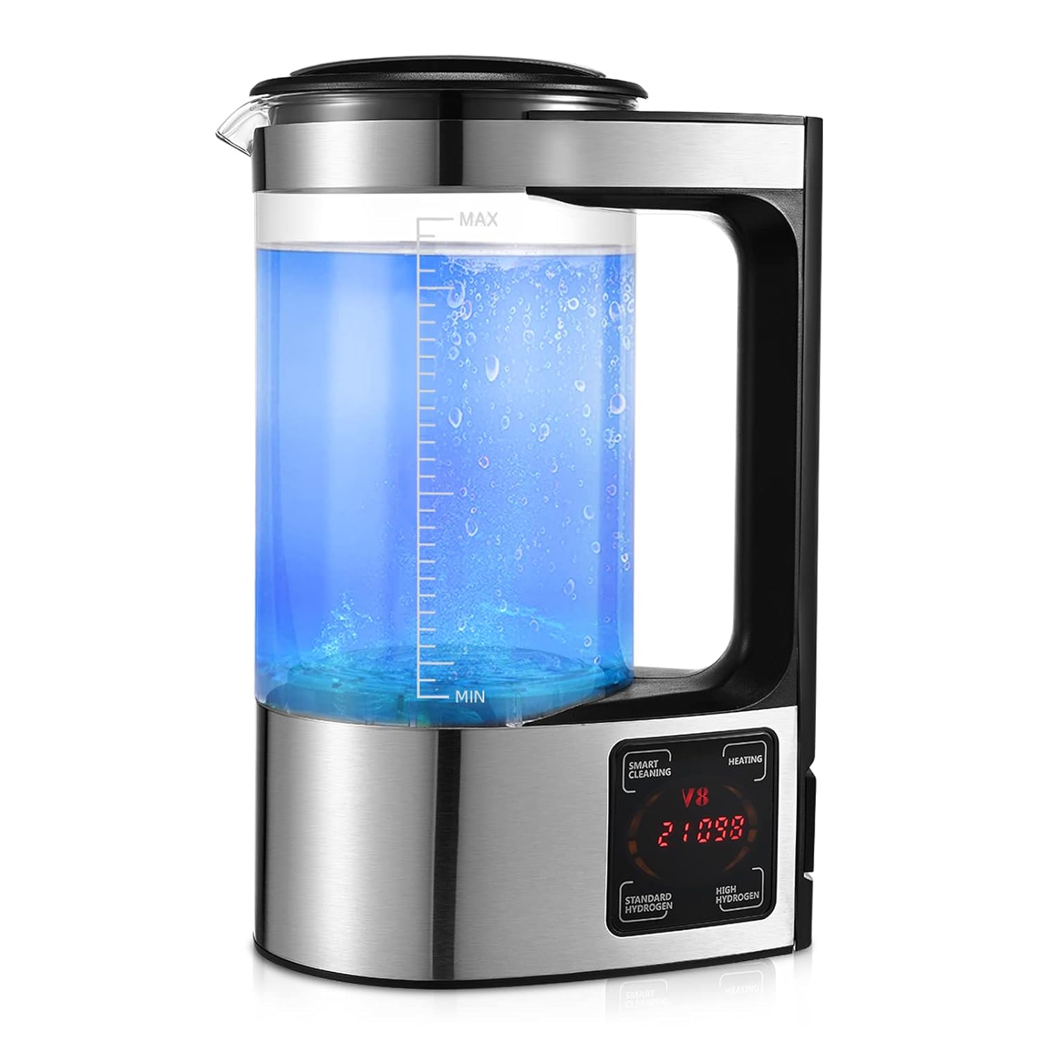 2L Hydrogen Water Generator, Hydrogen Rich Portable Hydrogen Generator with LED Touch Screen and Thermostat Hydrogen Water Generator for Home and Business
