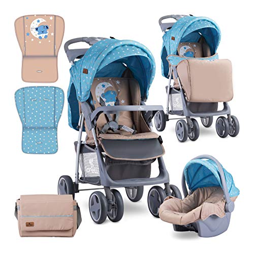 Lorelli Foxy 2-in-1 Combi Pushchair Set, Blue