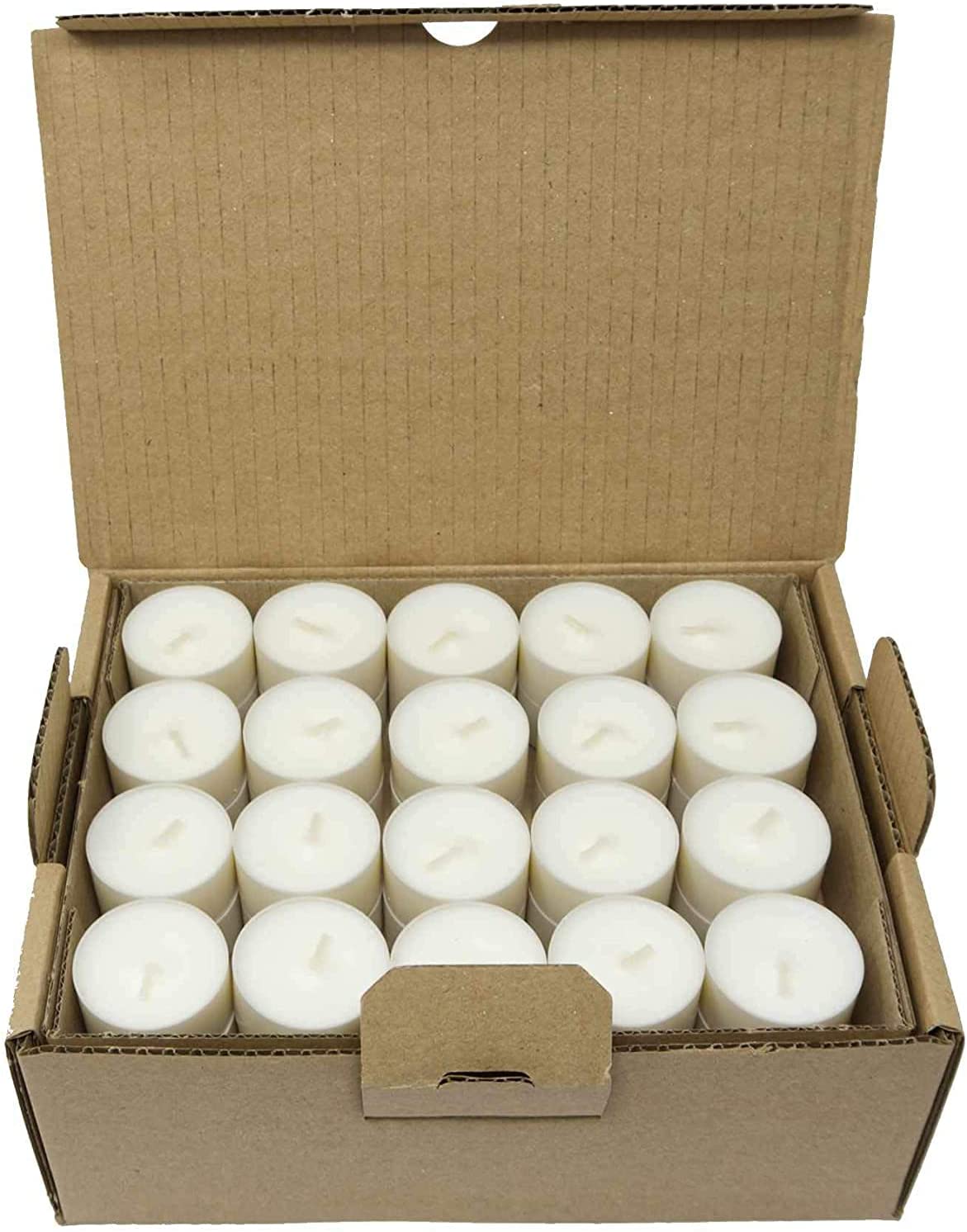 Kerzenkiste Rapeseed Wax Tea Lights in Jute Bag Pack of 25 + 2 Tea Light Holders