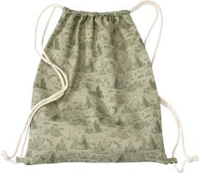 ALANA Gym bag with landscape pattern, green, approx. 32 x 40 cm, 1 piece