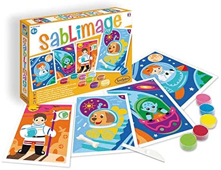 Sentosphere 3908815 craft kit for children, sand images, galaxy, creative, 
