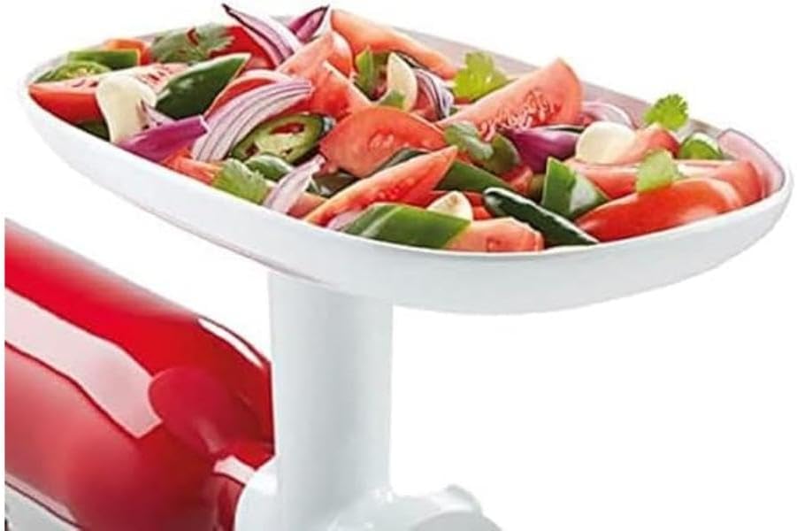 KitchenAid Accessory Filling Tray - 5KSMFT - Removable Food Funnel for KitchenAid Food Processor - Dishwasher Safe - Plastic - White