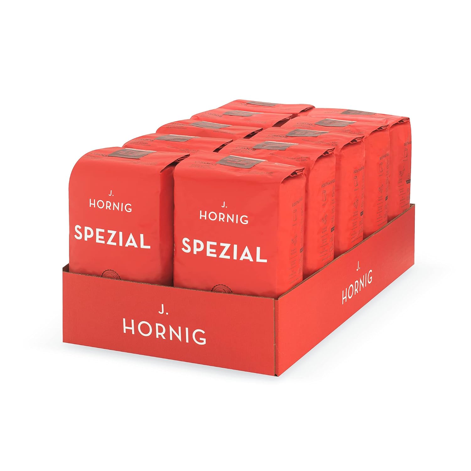 J. Hornig coffee beans, special, 10x500g whole beans, mild aroma, chocolaty taste, for fully automatic machines, filter coffee and espresso maker
