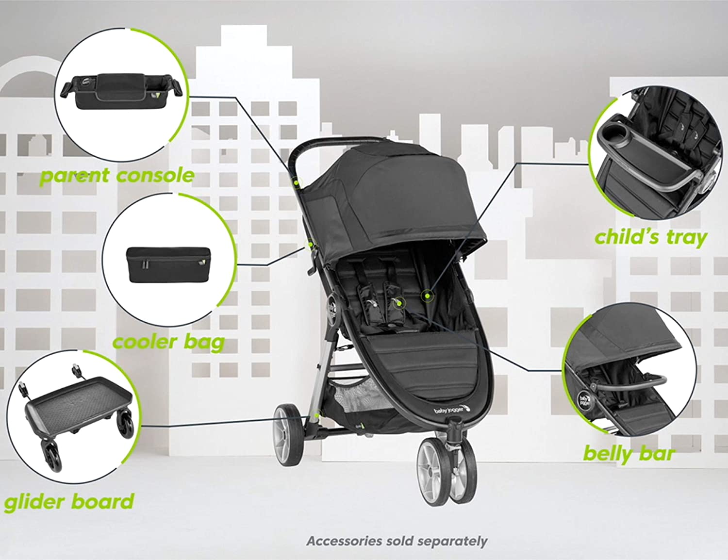Baby Jogger Belly Bar for Pushchairs | For City Elite 2, City Mini 2 & City Mini GT2 Single Pushchair