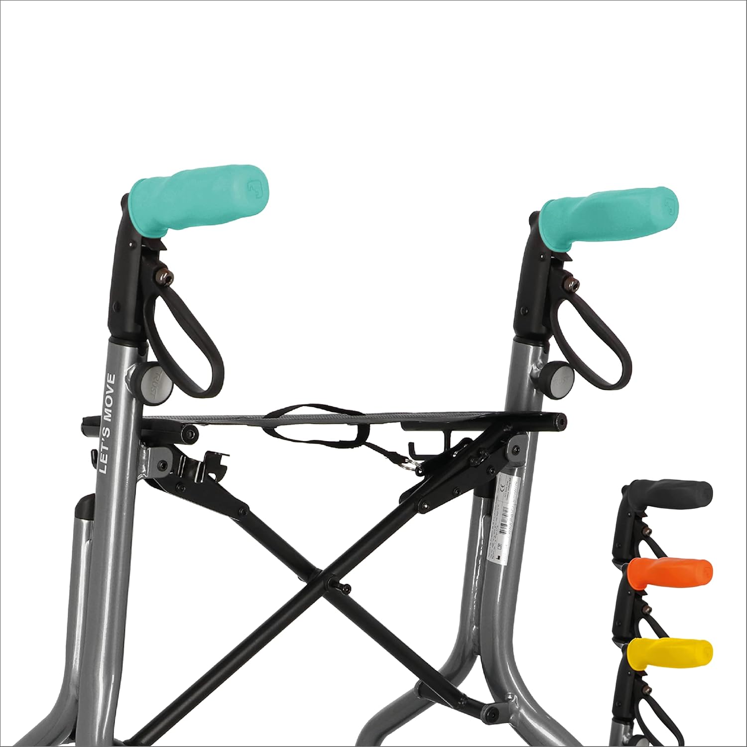 MyRollerSleeve Ergonomic Handles for Wheelchair and Rollators in Trendy Colors to Support Hands When Walking, Handle with Gel Pad for Seniors Walking Aid 21 x 6.5 x 9 cm