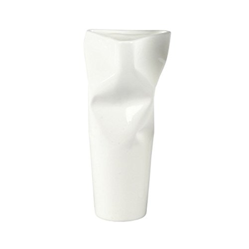 Unbekannt Vase Folded White Gloss 28