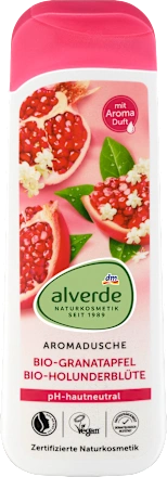 alverde NATURKOSMETIK Pomegranate and Elderflower Shower Gel, 250 ml