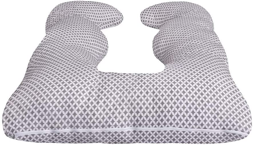 Lulando pregnancy pillow, support pillow, side sleeper pillow, body pillow, U-shape (130 x 100 cm) for sleeping, resting and breastfeeding.