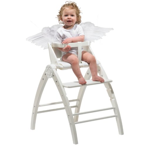 Baby Dan 2654 – 04/01/Angel High Chair Converts into Child Chair and Table – Includes Hook, White