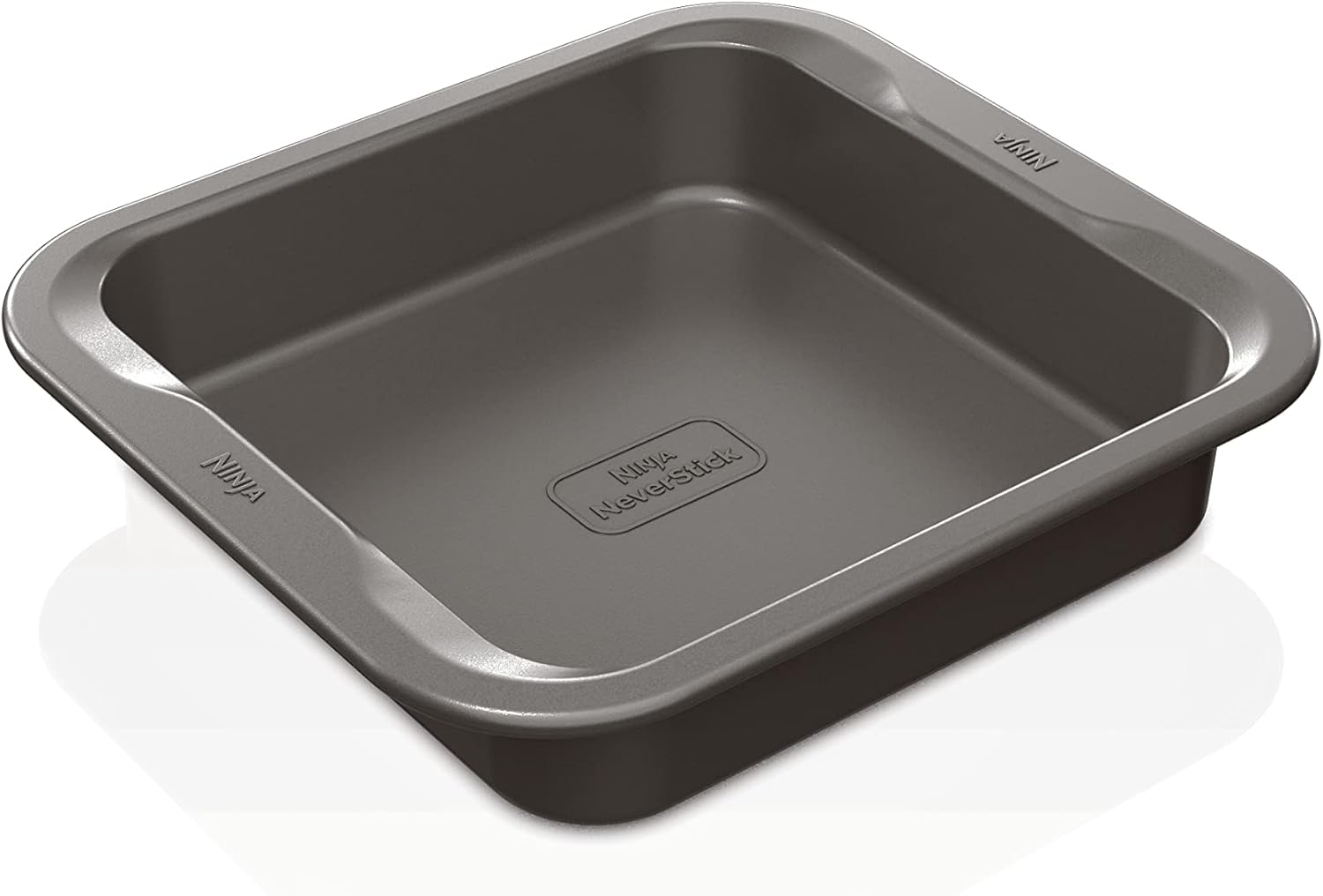 Ninja Foodi NeverStick B30408 ​​Premium Square Non-Stick Cake Tin, Oven Safe up to 250°C, Dishwasher Safe, Grey