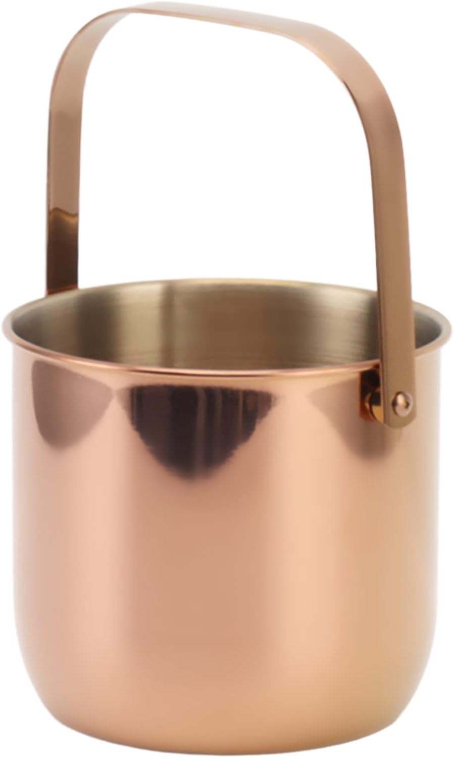 KEEMEN Thickened stainless steel ice bucket, double-walled, insulated, champagne ice bucket with handle, beverage tub, wine bottle cooler, bar cooler (rose gold)