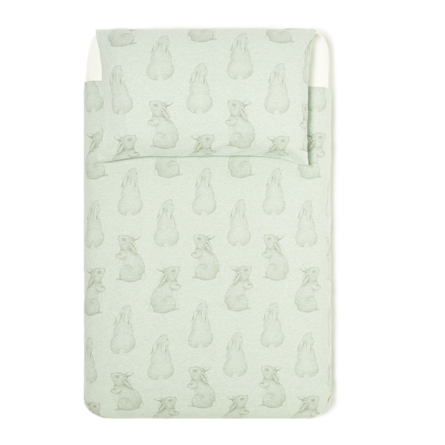 The Little Green Sheep Deer Cotton Organic Duvet and Pillow Case Set (120 cm x 150 cm) – Rabbits