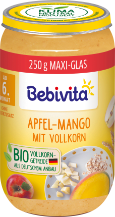 Bebivita Fruit & Cereals Apple mango with whole grain, from the 6th month, 250 g