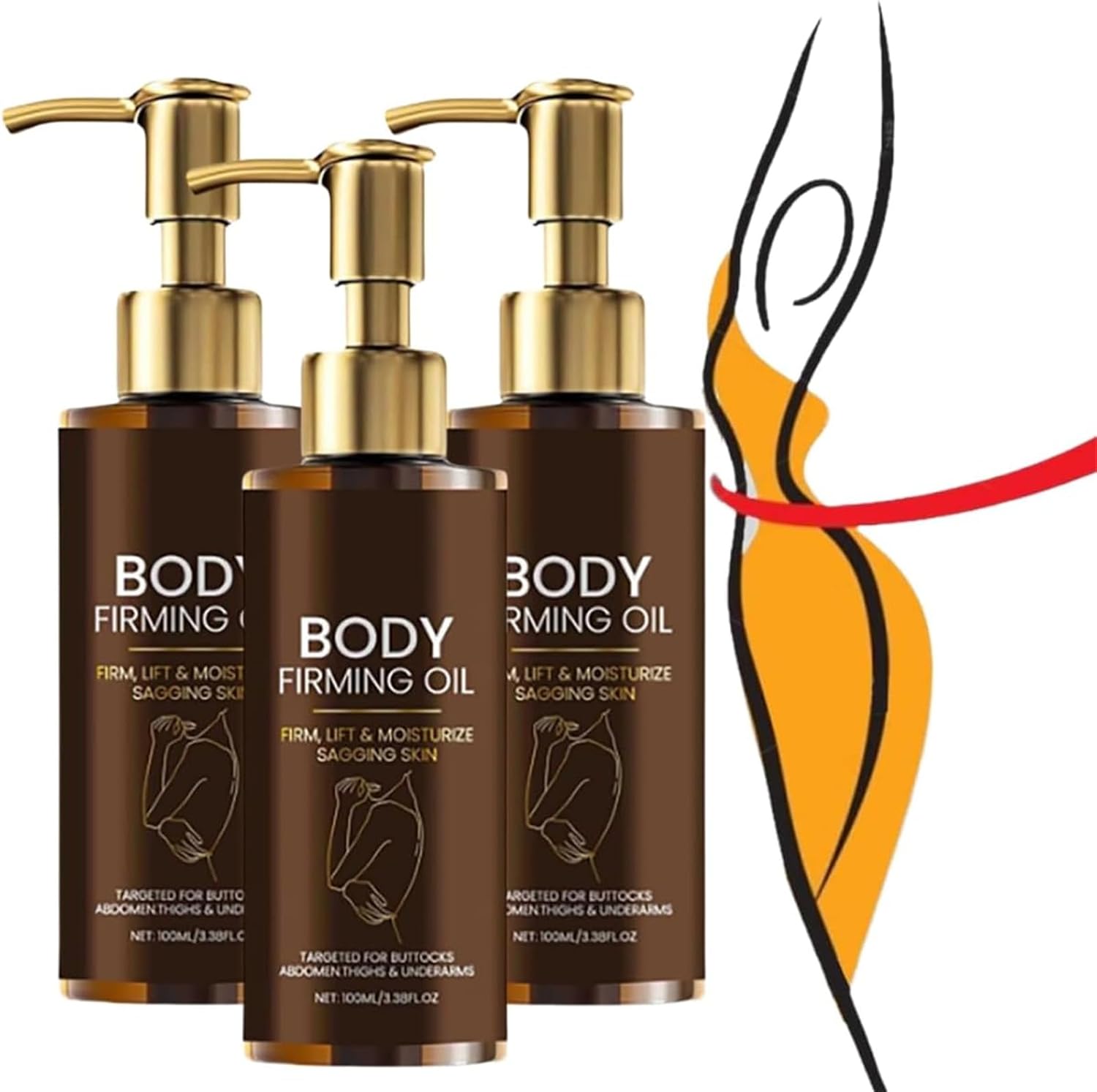 ERISAMO Magic Body Firming Oil, Magic Luxury Body Oil, Collagen Lifting Luxury Body Oil for Women, Hydrating and Firming Skin for Full Body Use, Massage Oils for Wrinkles, Fine Lines (3Pcs, 1)