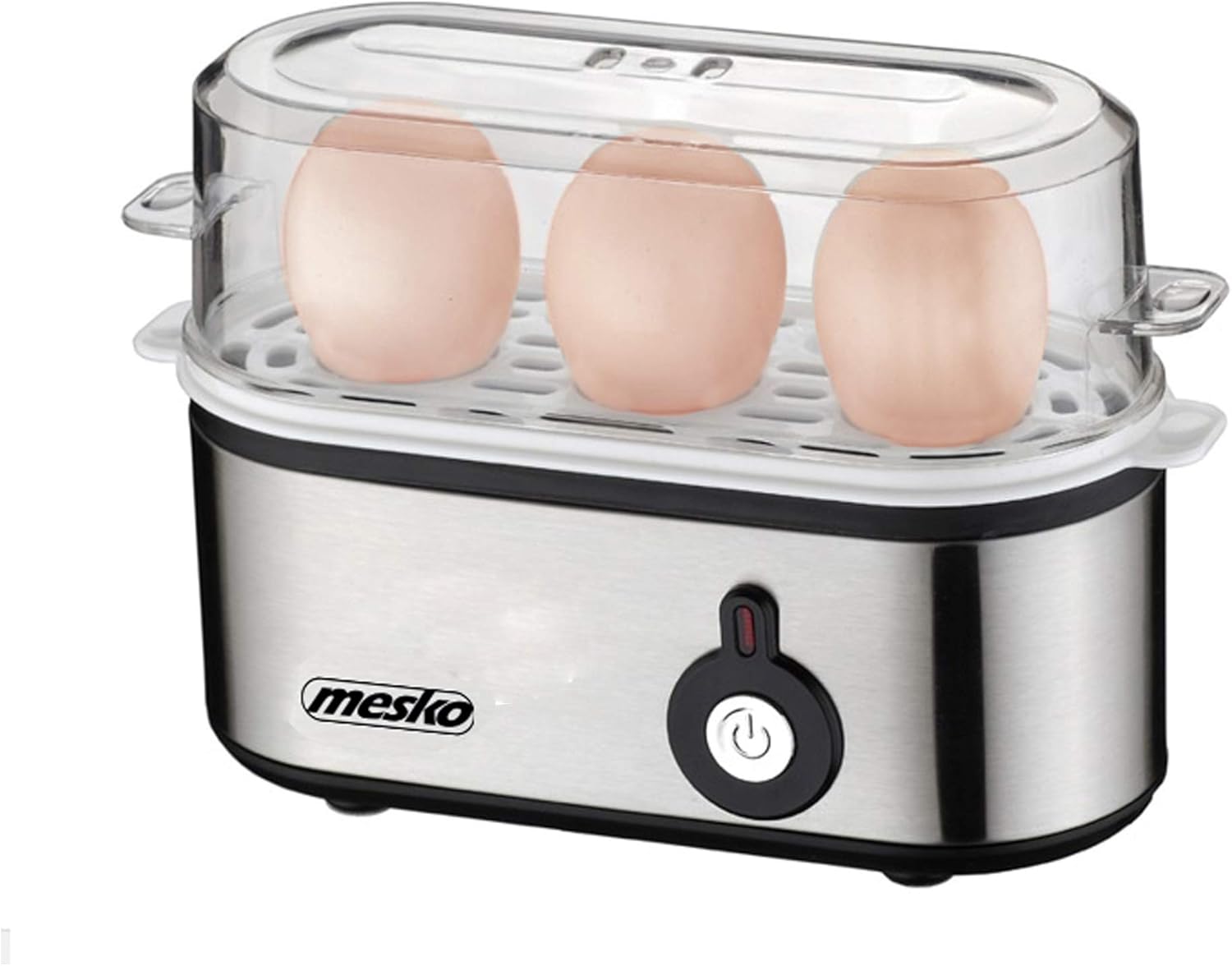 ADLER Egg Cooker, 3 Egg Capacity, Automatic Shut-Off, Silver