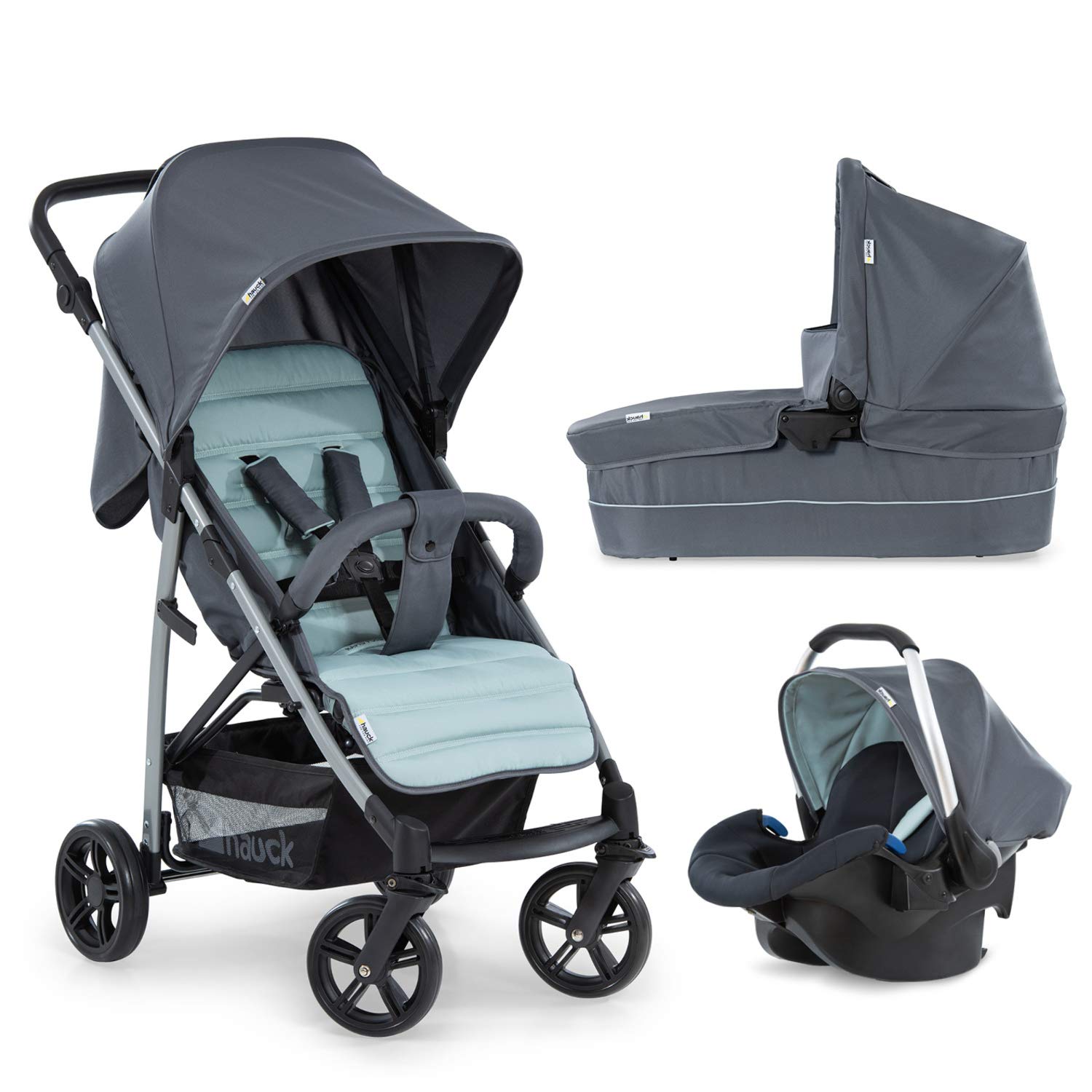 Hauck Rapid 4 Plus Trio Set 3 In 1 Pram Set Up To 25 Kg Isofix-Enabled Baby