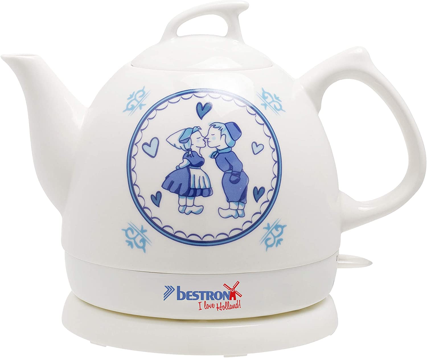 Bestron Retro Design Ceramic Kettle 0.8 Litre Approx. 1800 Watt I Love Holland