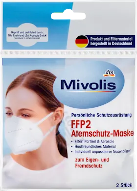FFP2 respirator mask, 2 pieces
