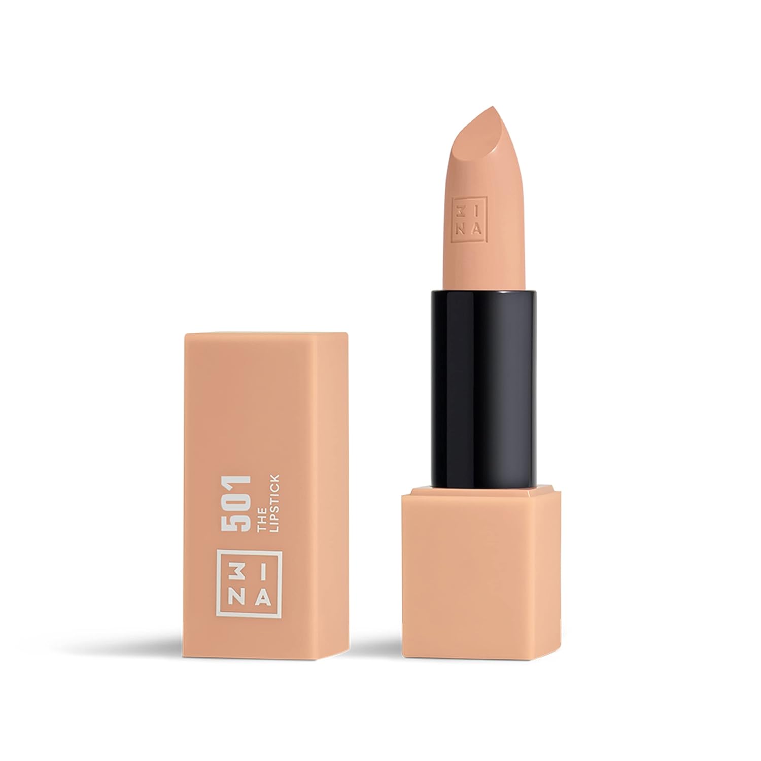 3ina make -up - The Lipstick 501 - Classic Beige Lipstick - Matte Lip Pen with Vitamin E And Shea Butter - Long -Lasting Highly Pigmented Cream - Vanilla Fragrance - Vegan - Cruethy Free