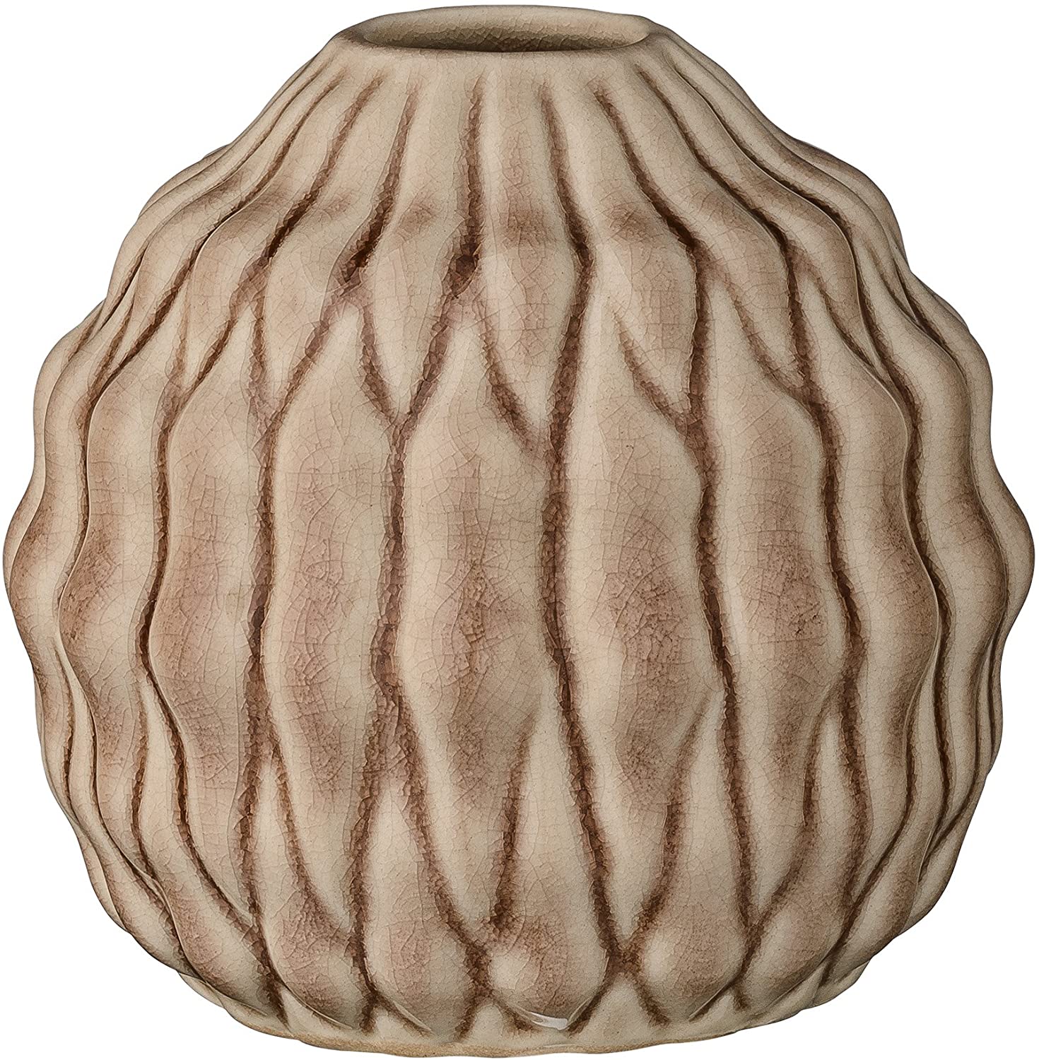 Bloomingville Vase Heavy Structure, Nude Ceramic