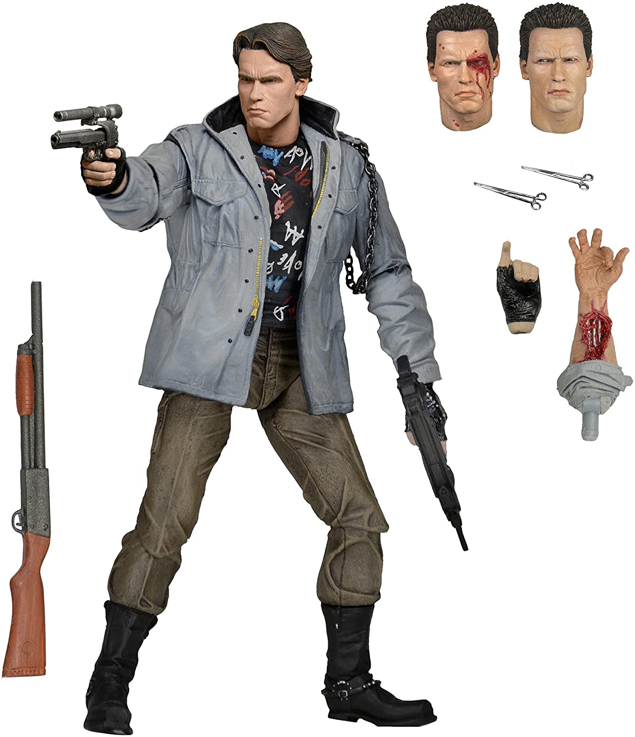 Terminator 2 Terminator T-800 51911 Ultimate Tech Noir Figure, 7-Inch
