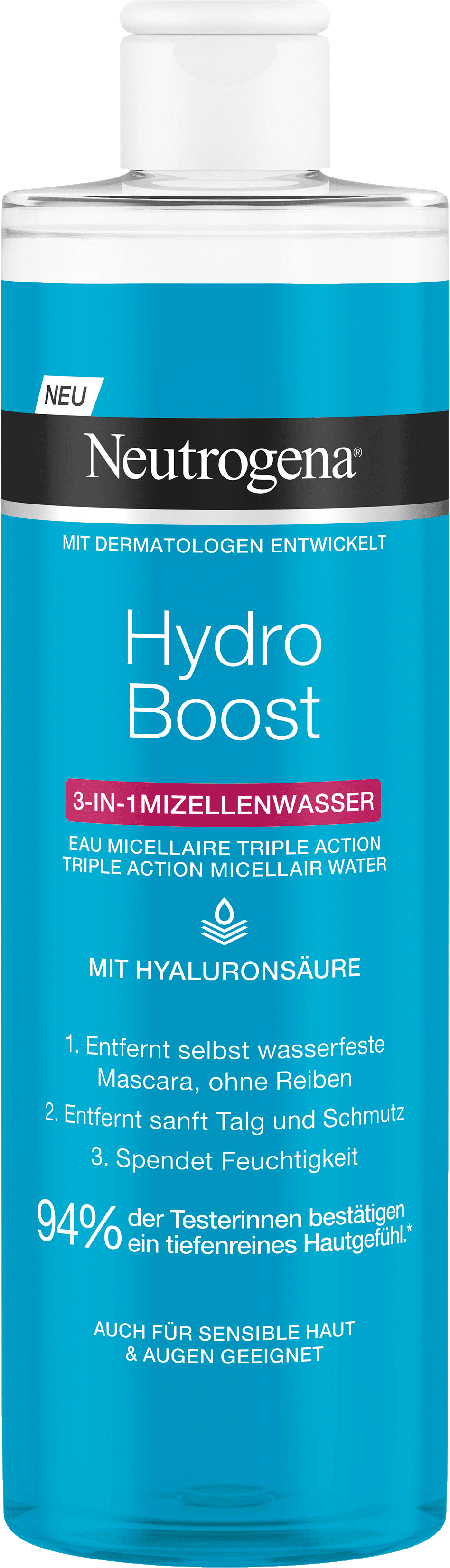 Neutrogena Cleaning Water Hydro-Boost 3-In-1 Micellar Water 400 Ml