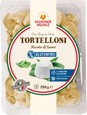Hammermühle Pasta, tortelloni ricotta & spinach, gluten free, 250 g