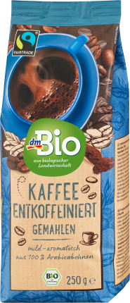 dmBio Coffee decaffeinated, 250 g