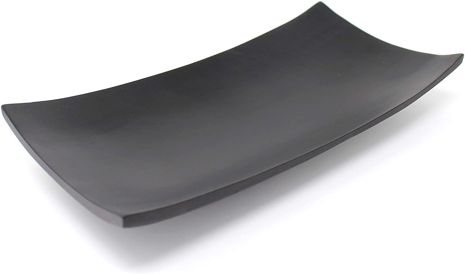 Trendy Wood & Light Canoe black wooden bowl, decorative bowl, decorative item (black)