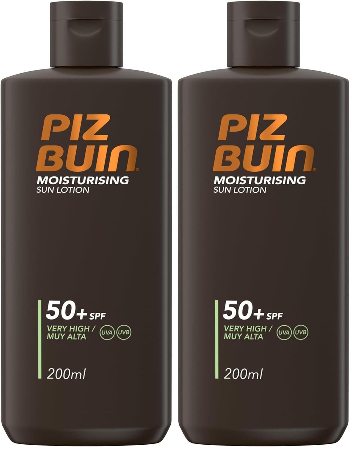 Piz Buin Moisturizing Sun Lotion SPF50+, 200ml (Packaging May Vary) (Pack of 2)