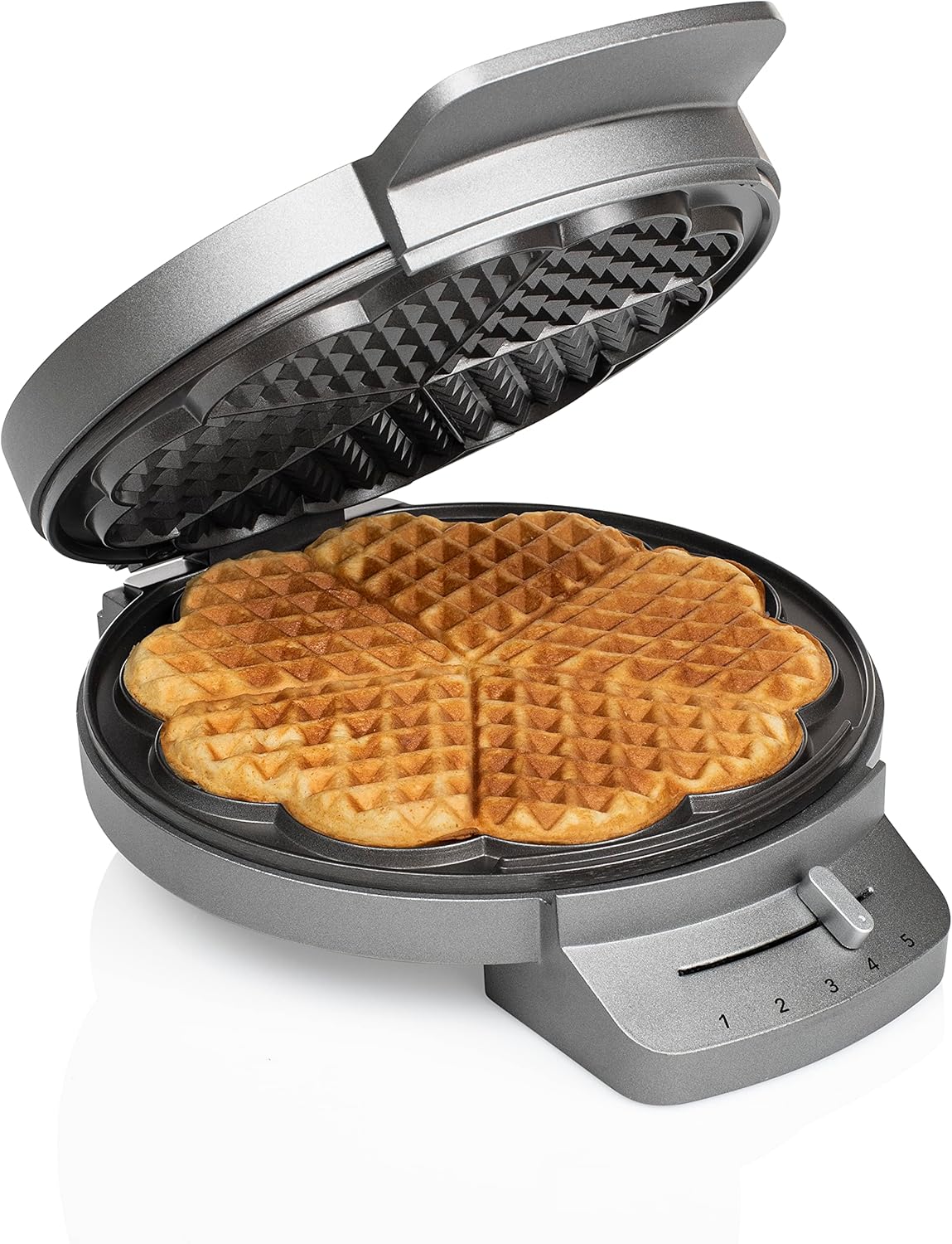 Princess Waffle Iron, heart shape, Black